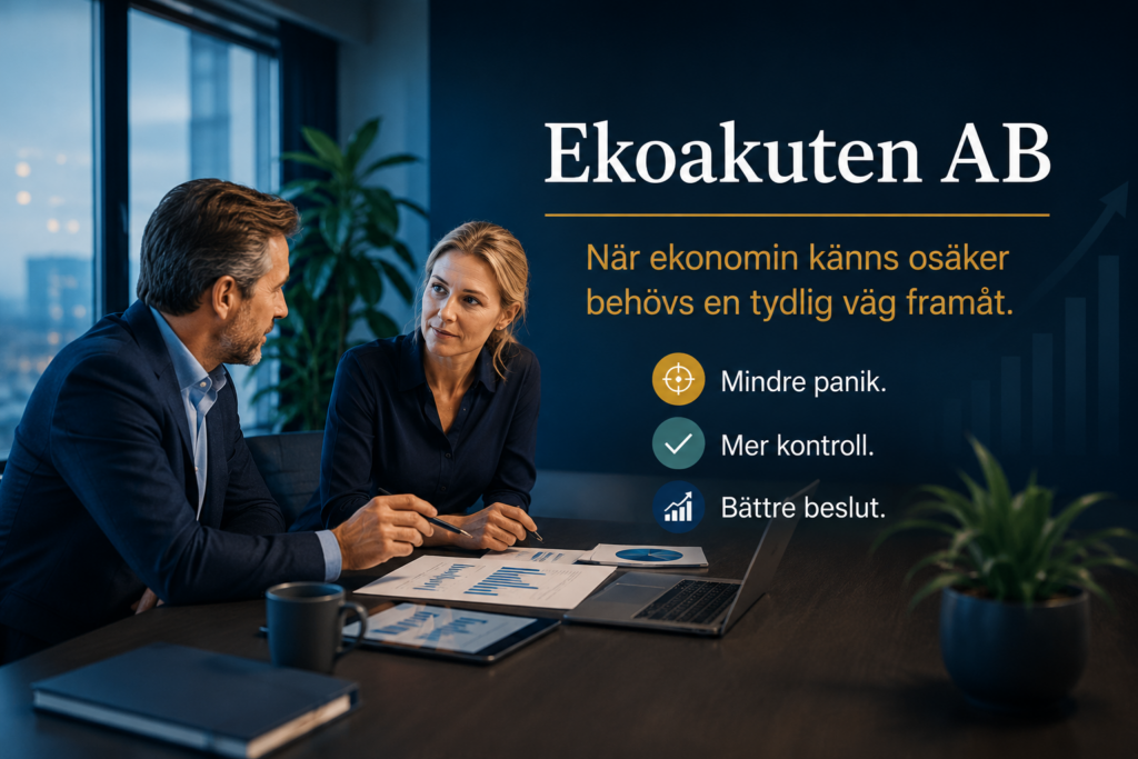 Ekoakuten hjälper företag att skapa kontroll och handlingsutrymme vid ekonomiska problem