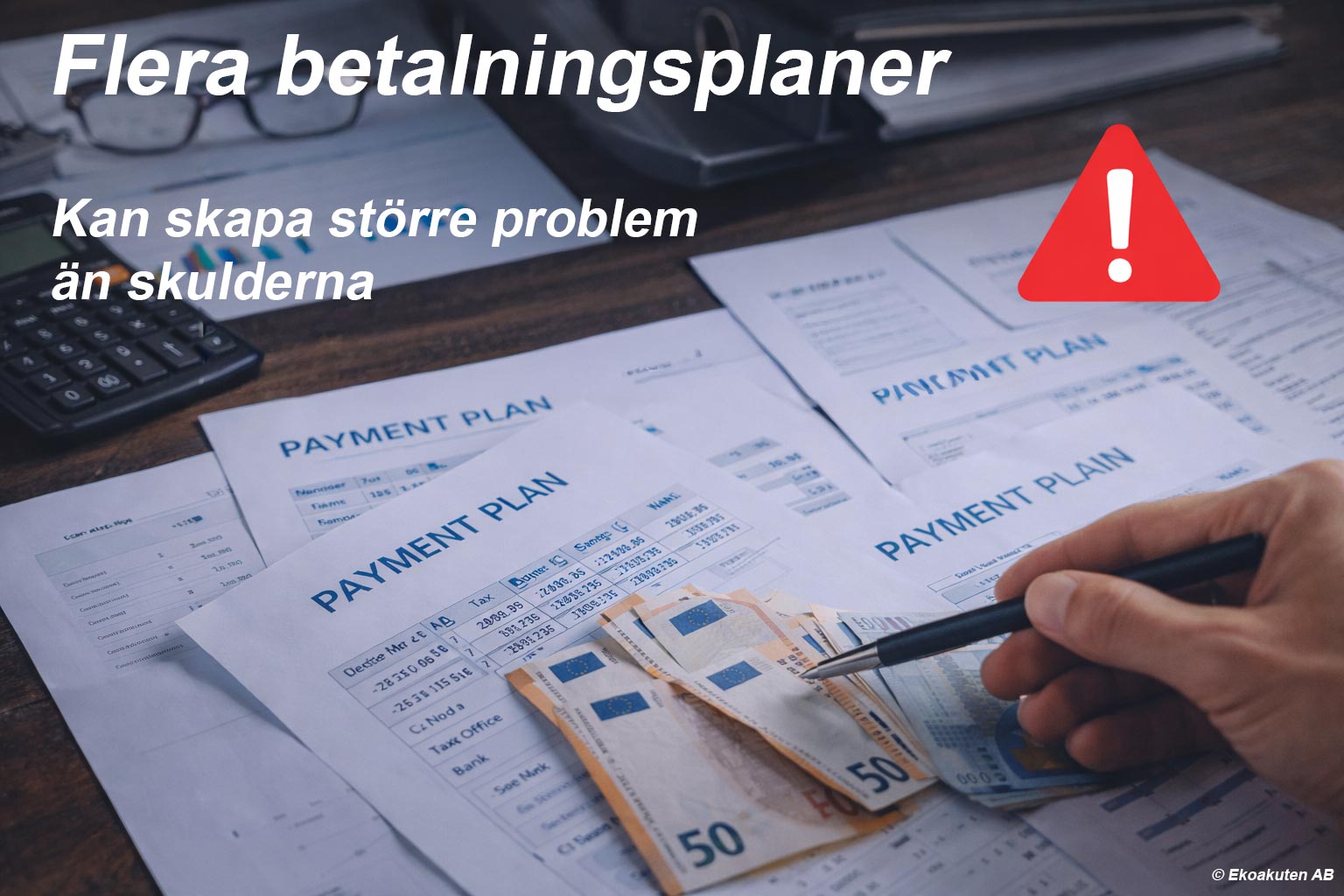 Dokument med betalningsplaner och kassaflödesproblem i företag med ekonomiska svårigheter.