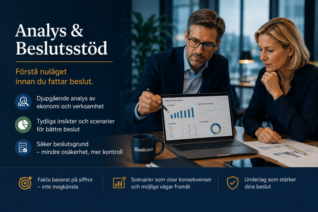 Analys och beslutsstöd för företag med ekonomiska problem och behov av bättre beslutsunderlag