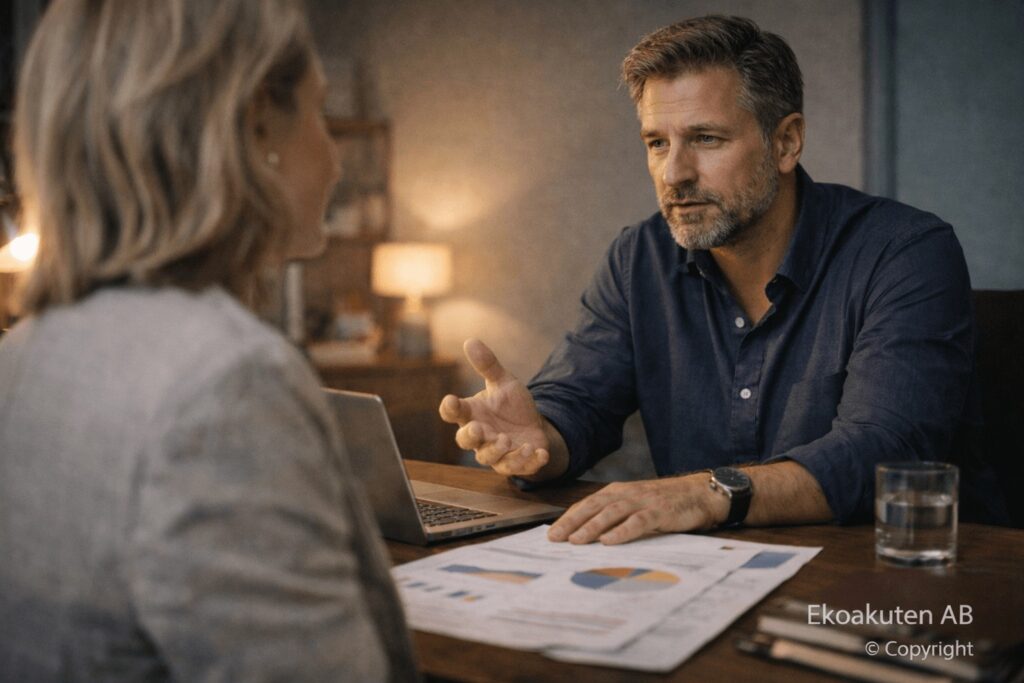 Samtal mellan företagsledning och rådgivare