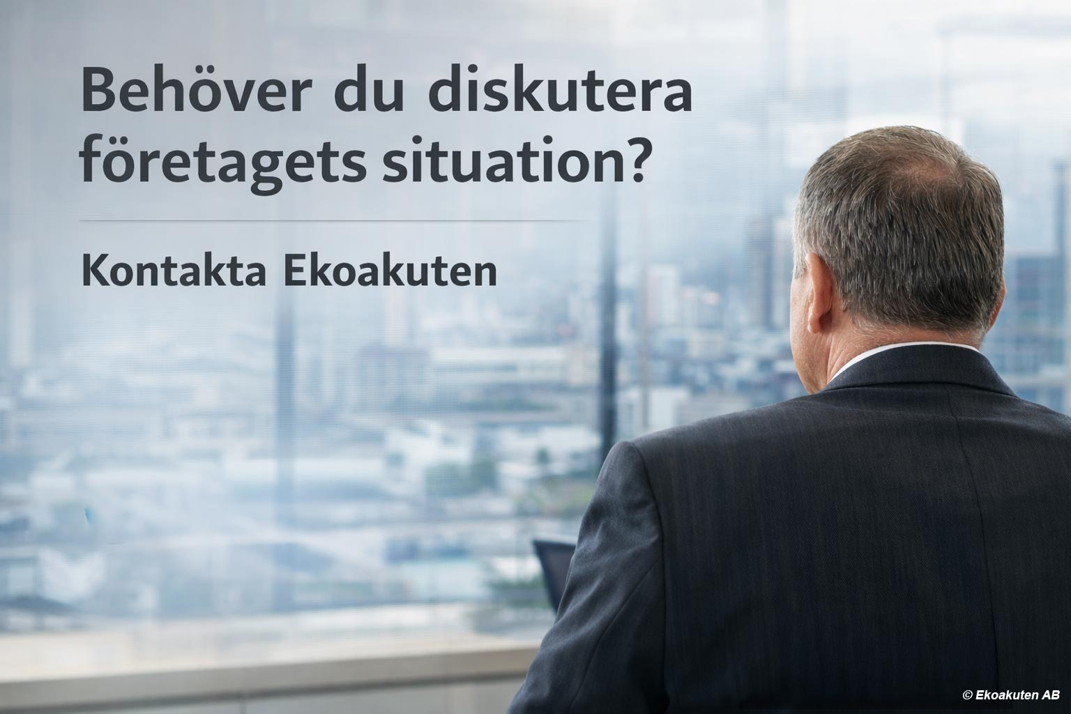 företagare som funderar över företagets situation och ekonomiska problem