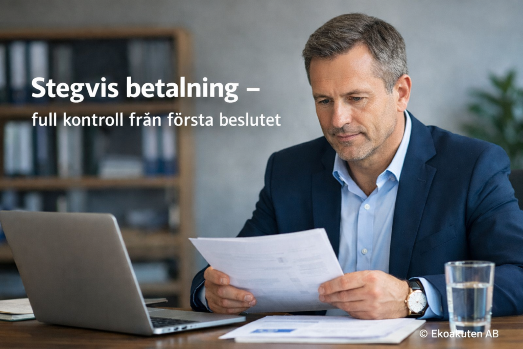 Stegvis betalning till fast pris – beslutsstöd för företag i ekonomisk kris