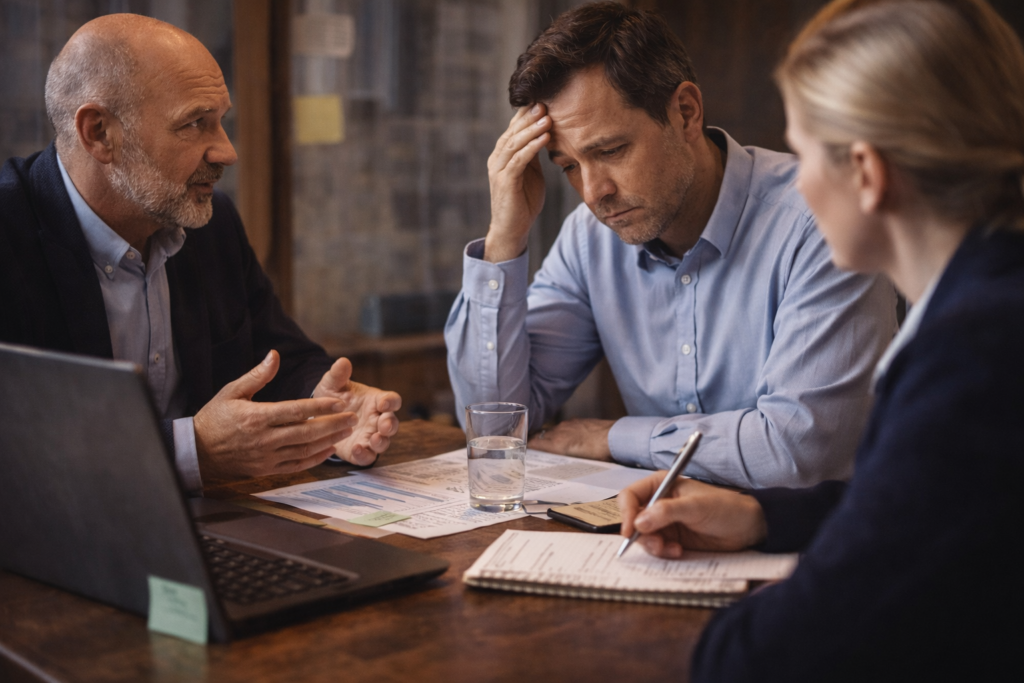 Analys av företag i ekonomisk kris där tillfälliga lösningar blivit permanenta