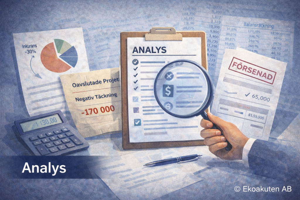 Analys av tillgångar och risker inför kontrollbalansräkning