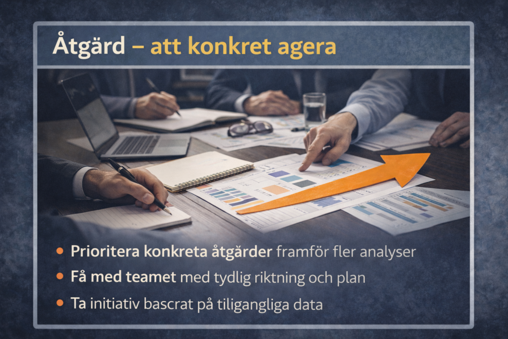 Åtgärdsarbete i företag i kris där uppskjutna beslut ersätts av konkreta handlingar