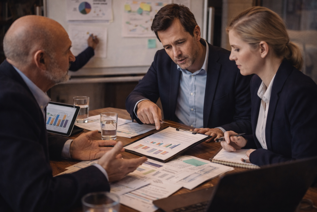 Åtgärdsarbete i företag i kris där tillfälliga lösningar ersätts av strukturerade beslut