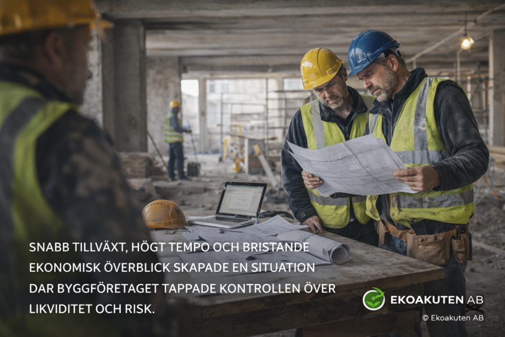 Bakgrund till byggfirma i ekonomiska problem – bristande kontroll och snabb tillväxt