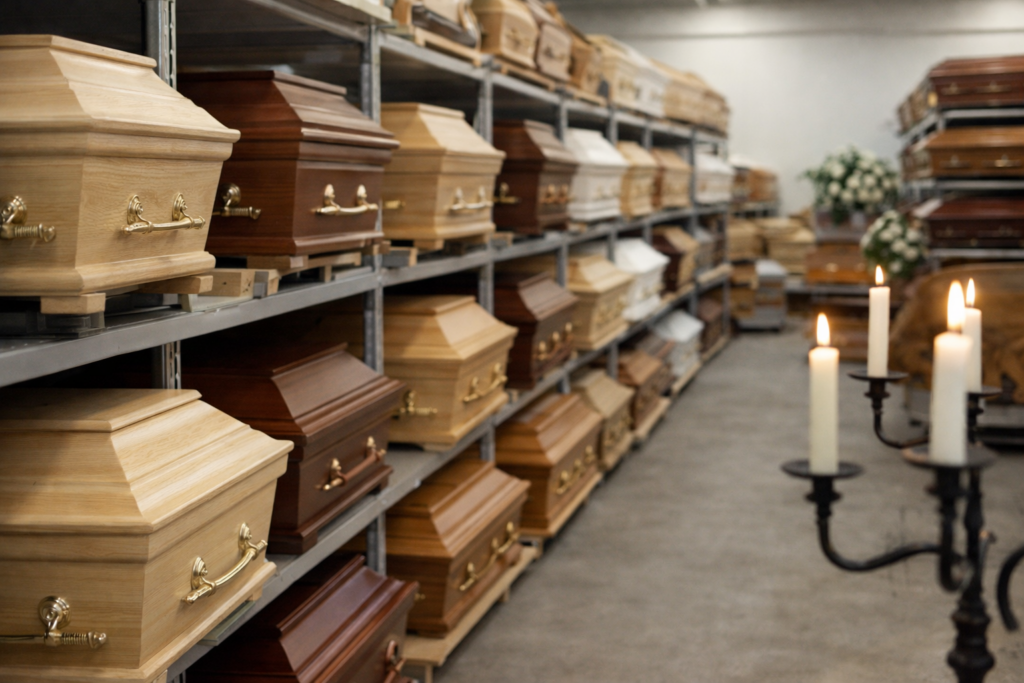 Överlager av likkistor hos begravningsentreprenör – ekonomisk analys och åtgärdsplan för att rädda verksamheten