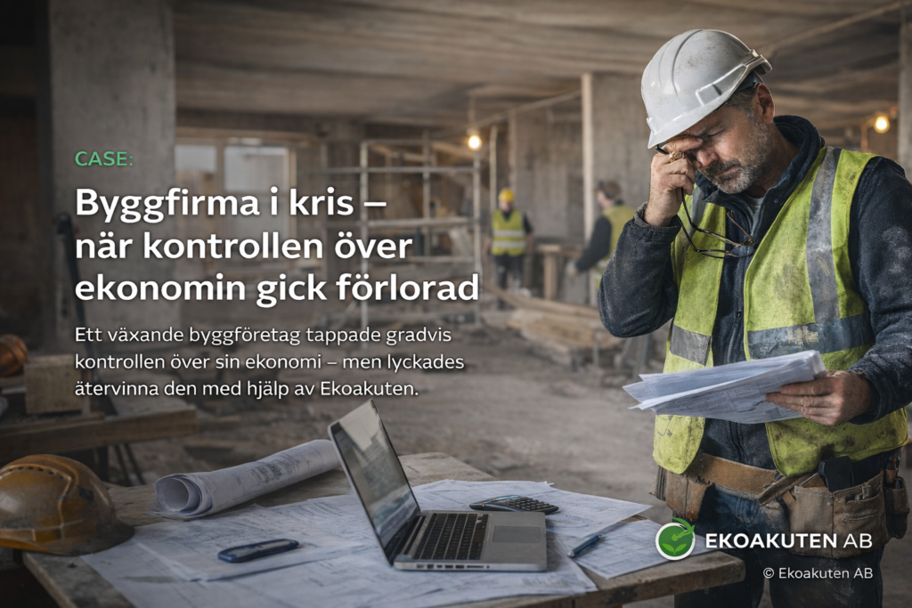 Byggfirma i ekonomisk kris – återfick kontrollen genom ekonomisk styrning med Ekoakuten AB