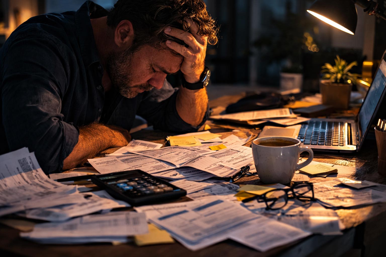 företagare med ekonomisk stress som påverkar måendet