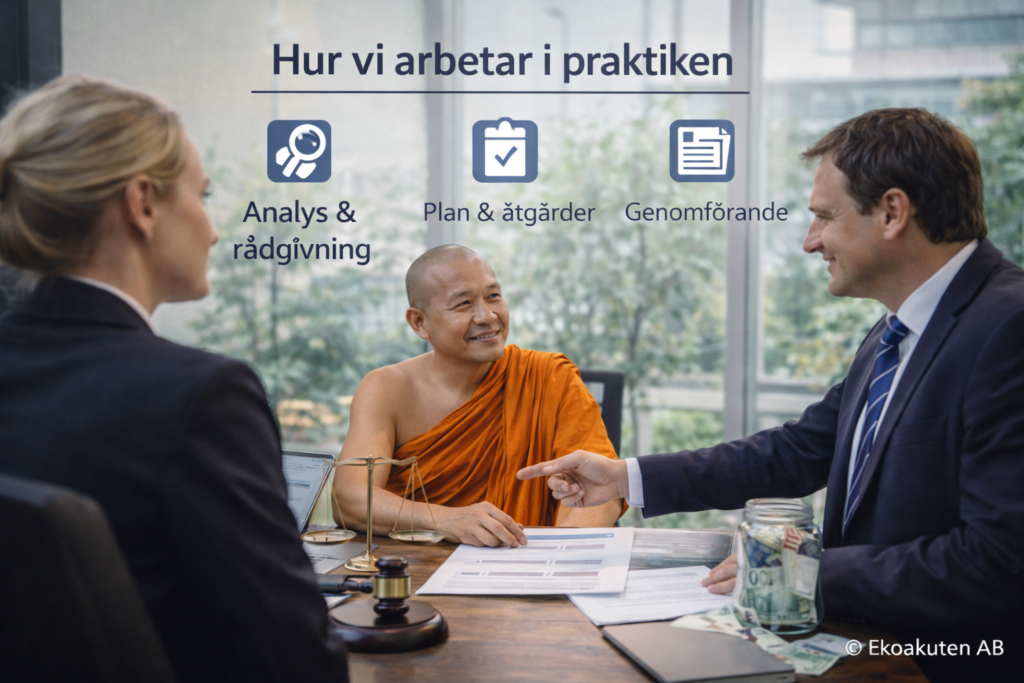 Hur Ekoakuten arbetar i praktiken – analys, åtgärder och förhandling med Skatteverket