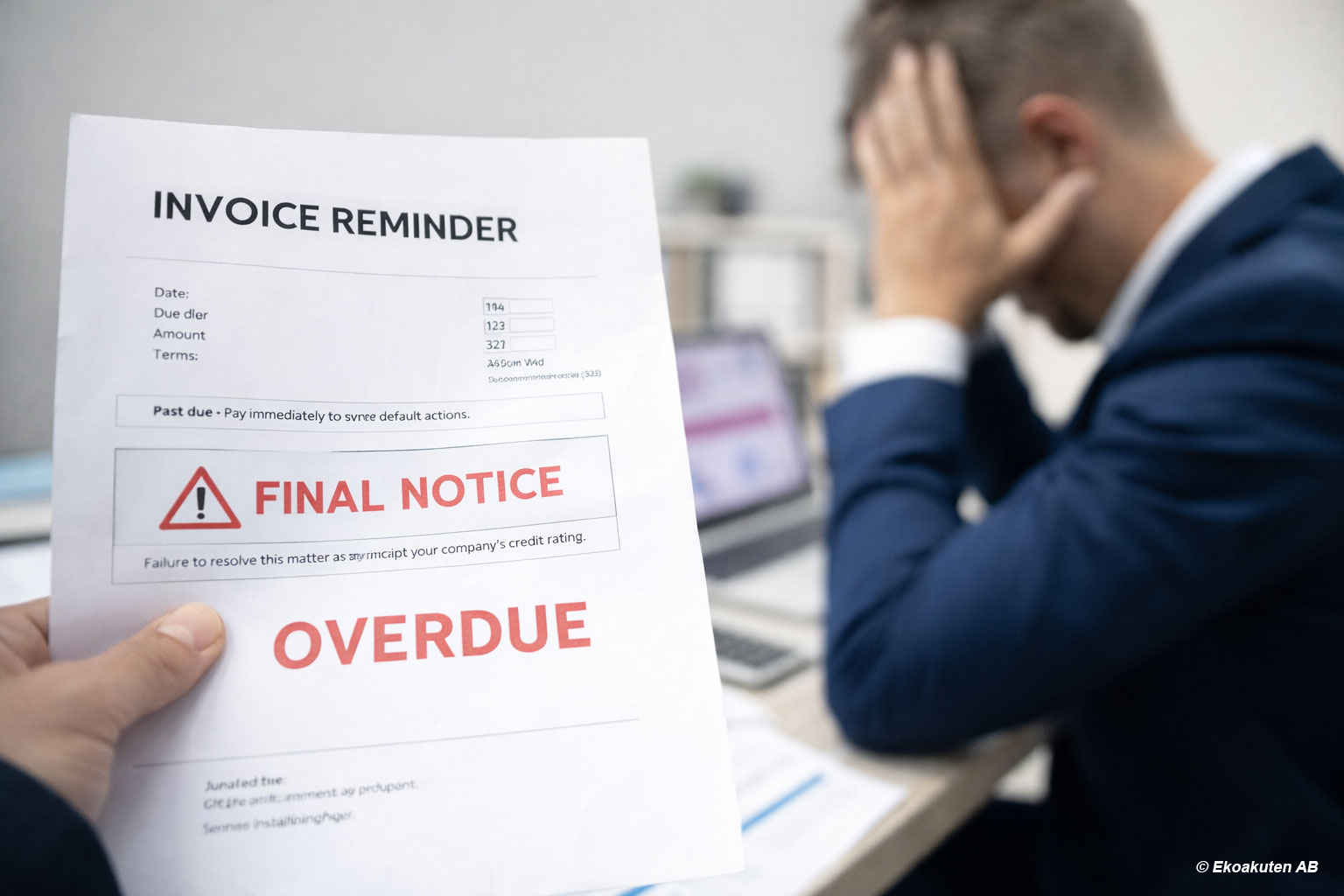 Inkassokrav mot företag som visar risk för försämrad kreditvärdighet