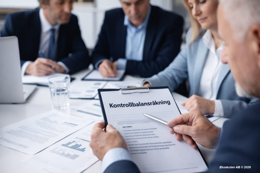 Dokumentation av kontrollbalansräkning och styrelsebeslut i aktiebolag