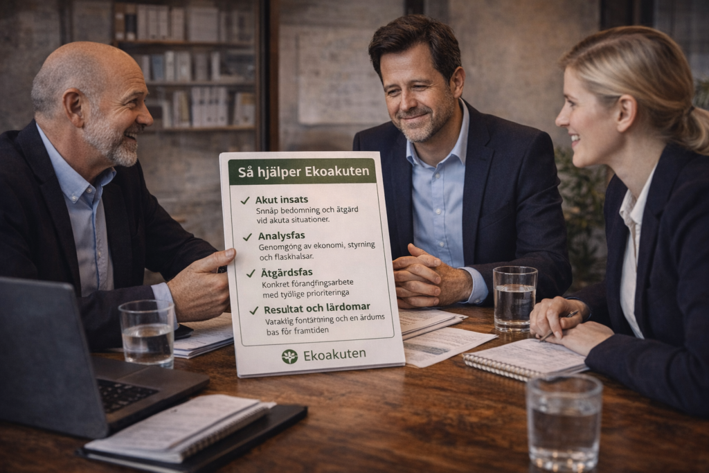 Så hjälper Ekoakuten företag i kris genom analys, åtgärder och strukturerat beslutsstöd