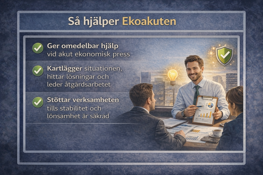 Så hjälper Ekoakuten företag i kris genom struktur, analys och konkreta åtgärder