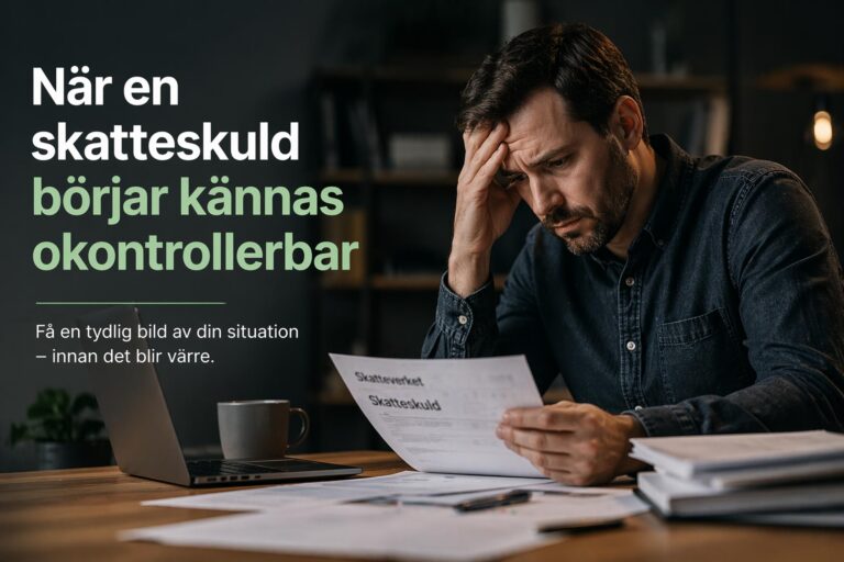 Företagare som försöker få kontroll över en skatteskuld i sitt företag