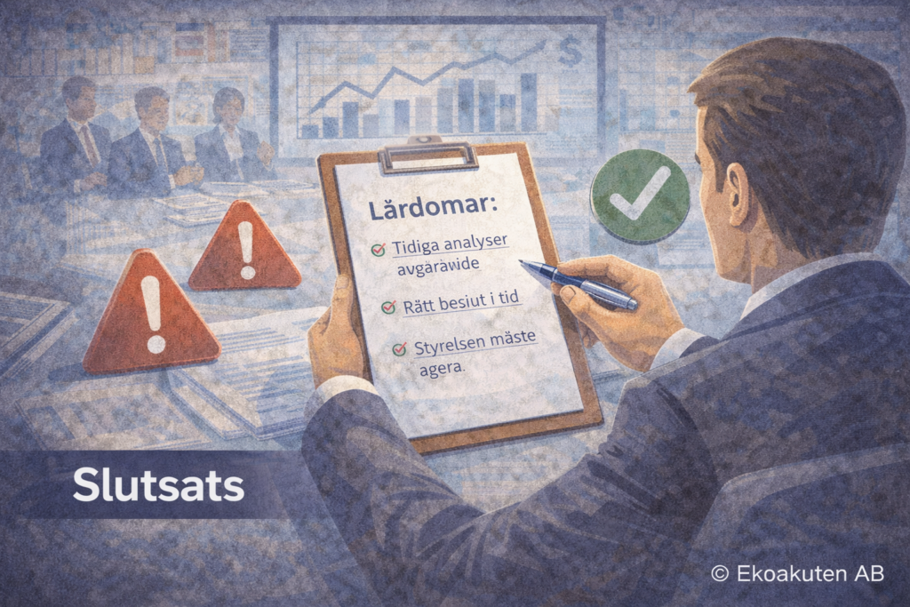 Slutsats om kontrollbalansräkning – vikten av tidig analys och rätt beslut