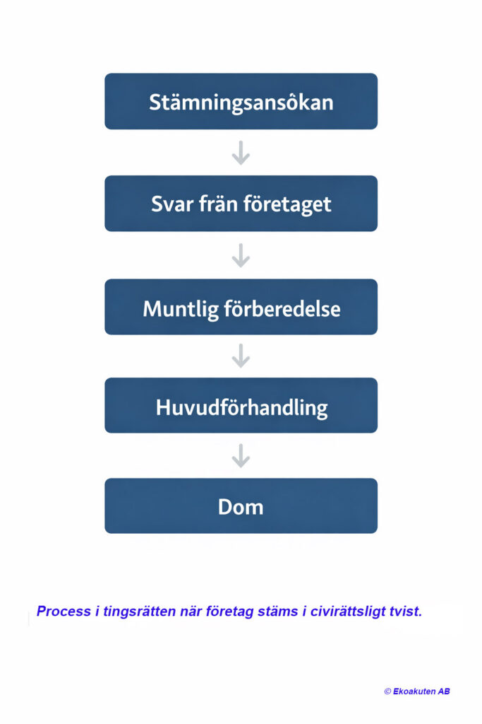 Schemastis process ordning civilmål i tingsrätten