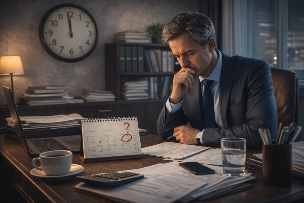 Utgångsläge i företag där beslut skjuts upp trots tydliga ekonomiska varningssignaler