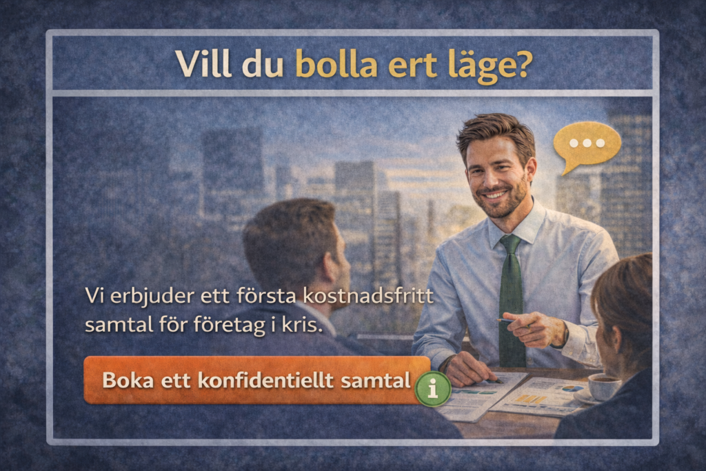 Vill du bolla ert läge? Ekoakuten erbjuder konfidentiellt samtal för företag i kris